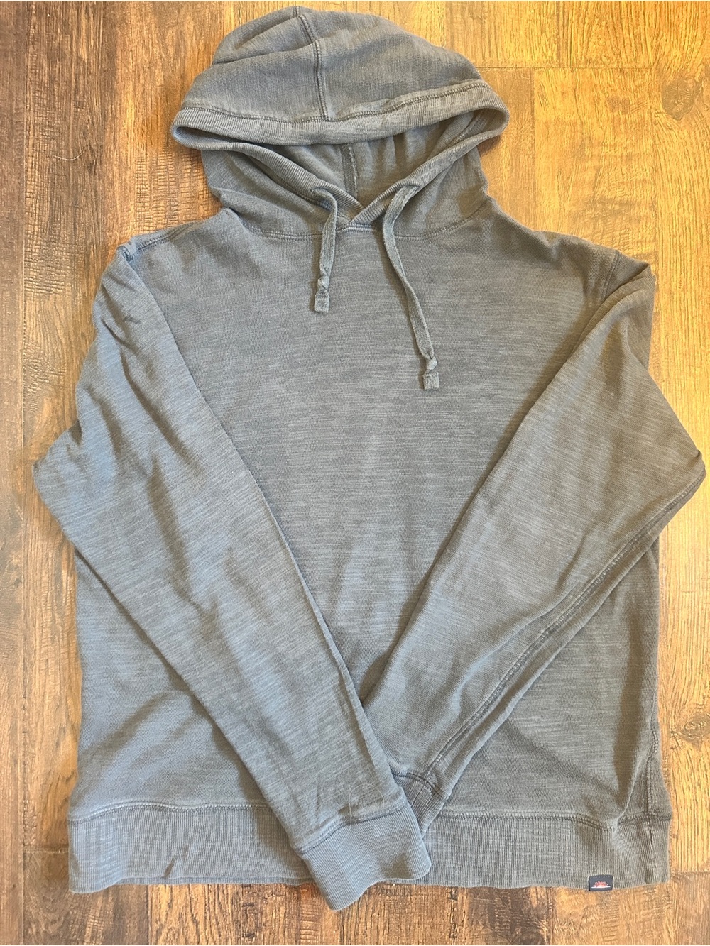 Faherty Organic Cotton Hoodie Womens Medium Gray Slub Knit Lightweight Peru